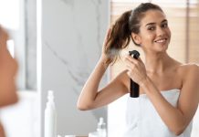 DIY aloe vera and coconut oil hair serum for shiny hair
